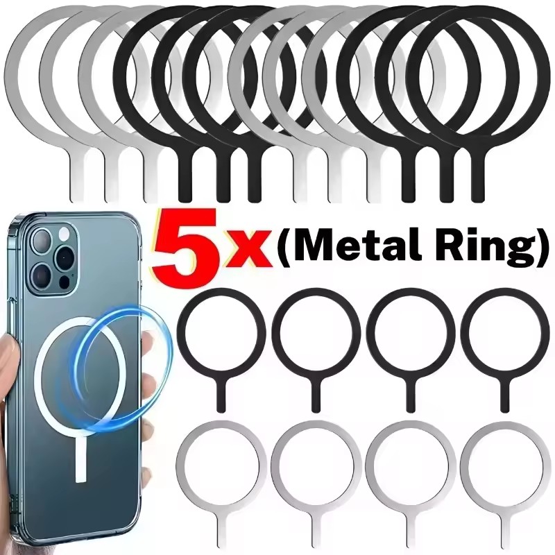 Wireless Charger - Cincin Pelat Logam Magnetik Universal Stainless