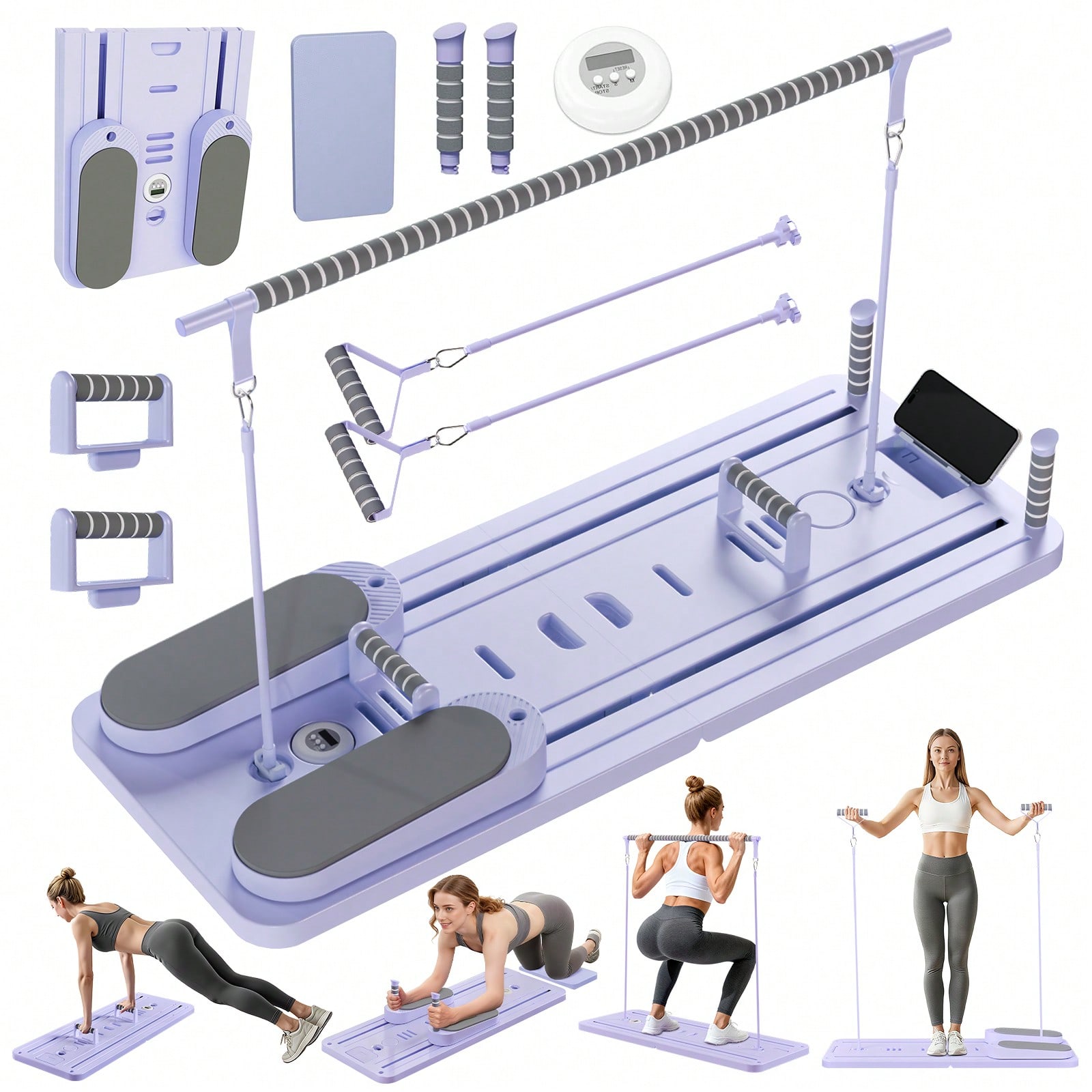 Phone Holder - Reformer Pilates dengan Bar, Papan Pilates