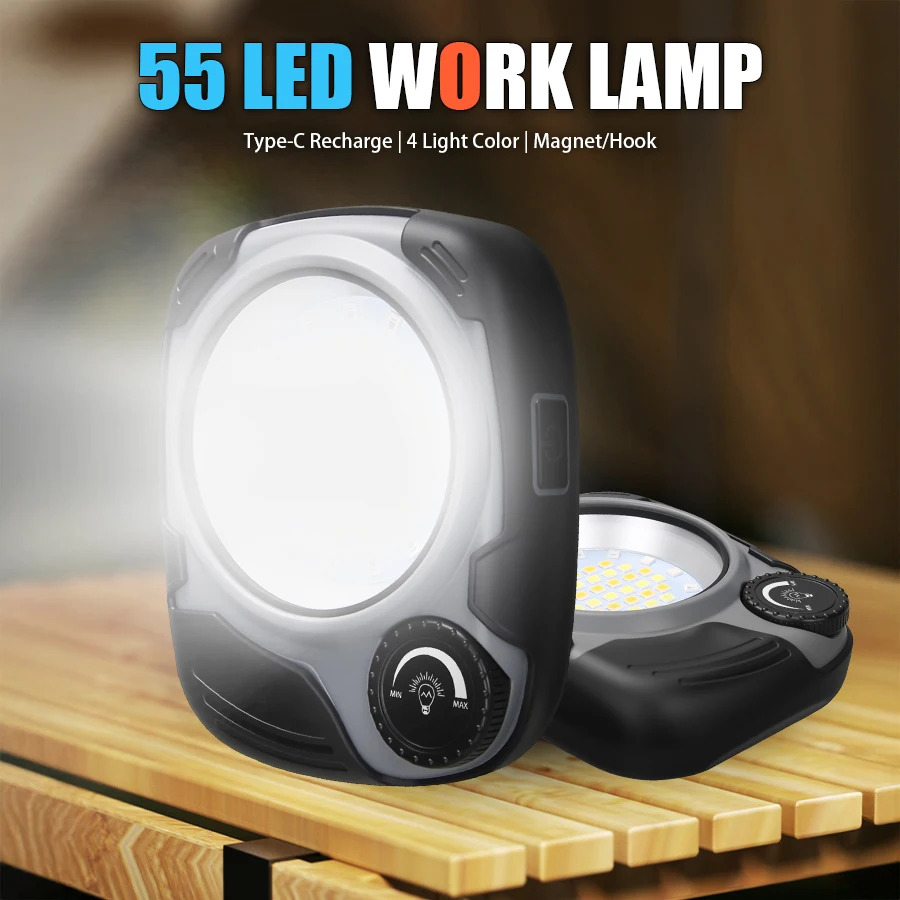 Power Bank - Lentera Kemah LED/COB Isi Ulang, Peredupan