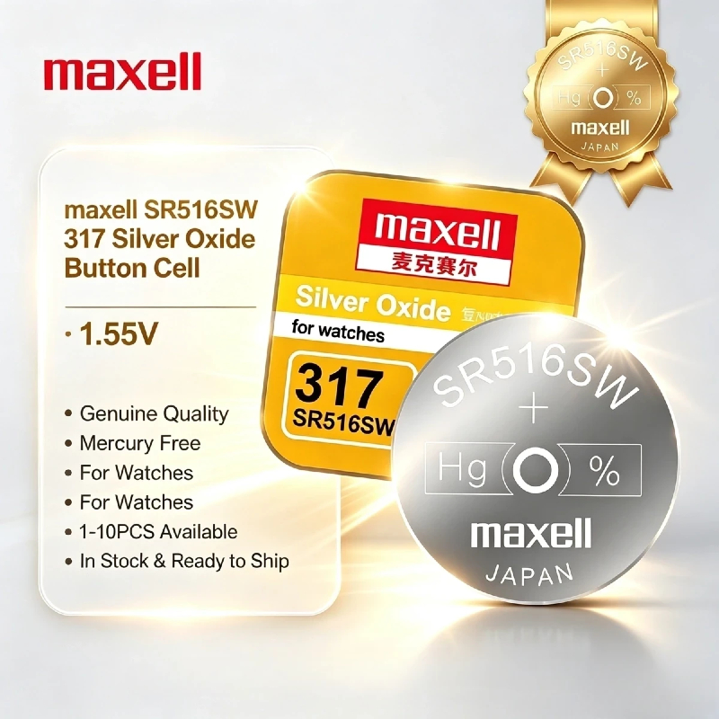 Electronics And Gadgets Ce - Maxell SR516SW 317 Baterai Kancing Oksida