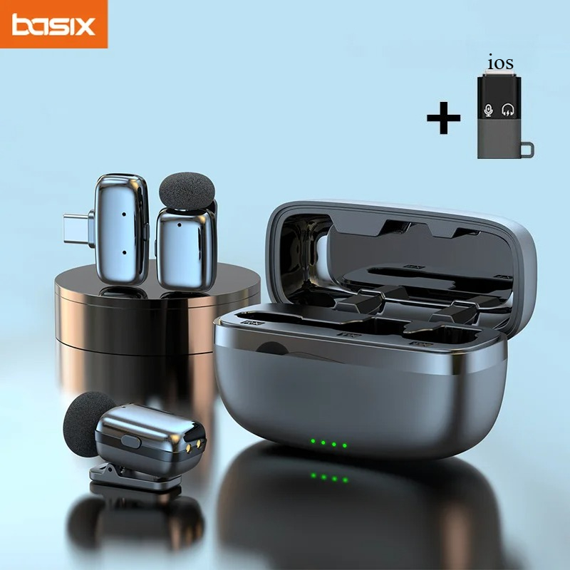 Set Mikrofon Lavalier Nirkabel - Wireless Charger ulasan dan harga