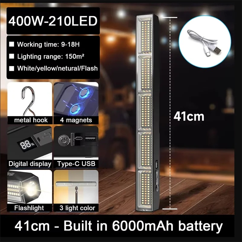Lampu Kerja LED Magnetik 41cm, - Power Bank ulasan dan harga