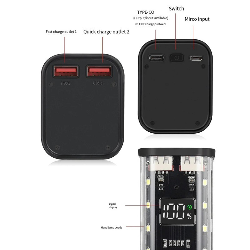 Desain Port USB Tipe C, Casing - Power Bank ulasan dan harga