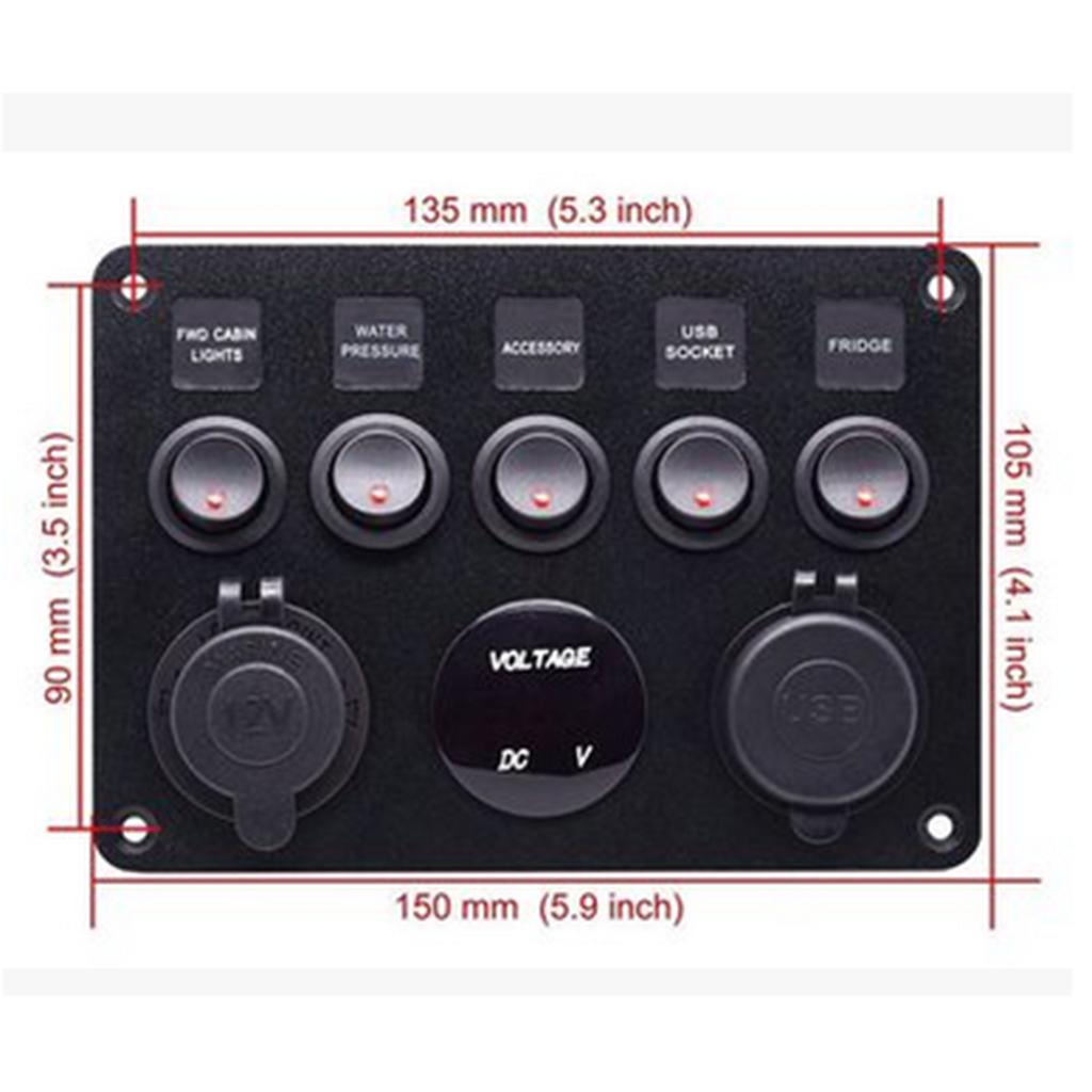 Panel Sakelar 5 Gang Plastik A - Usb Charger ulasan dan harga