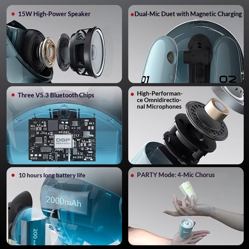 SONGX Audio Mikrofon Ganda Due - Bluetooth Speaker ulasan dan harga